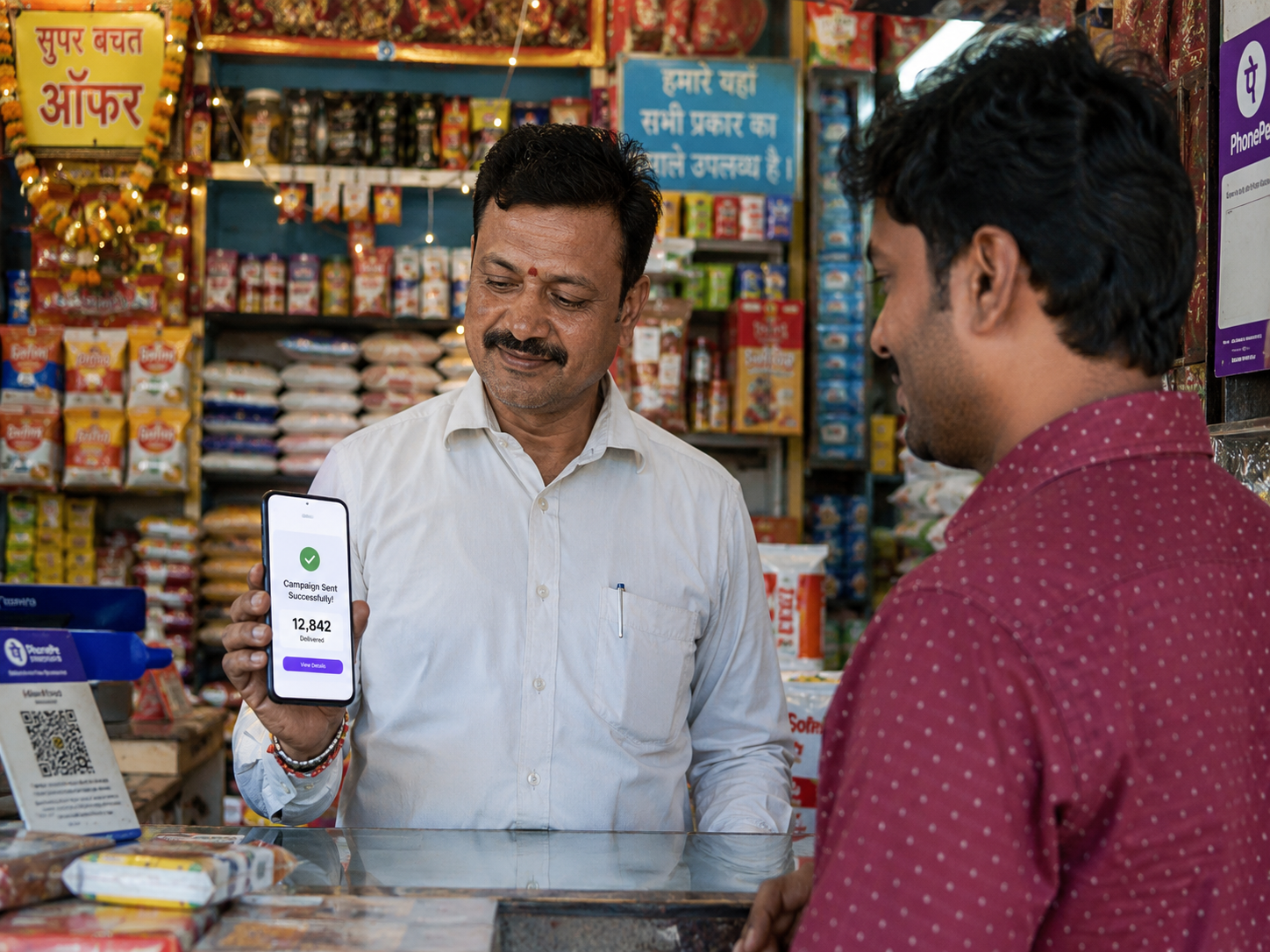 Bulk SMS Service in action for an Indian business