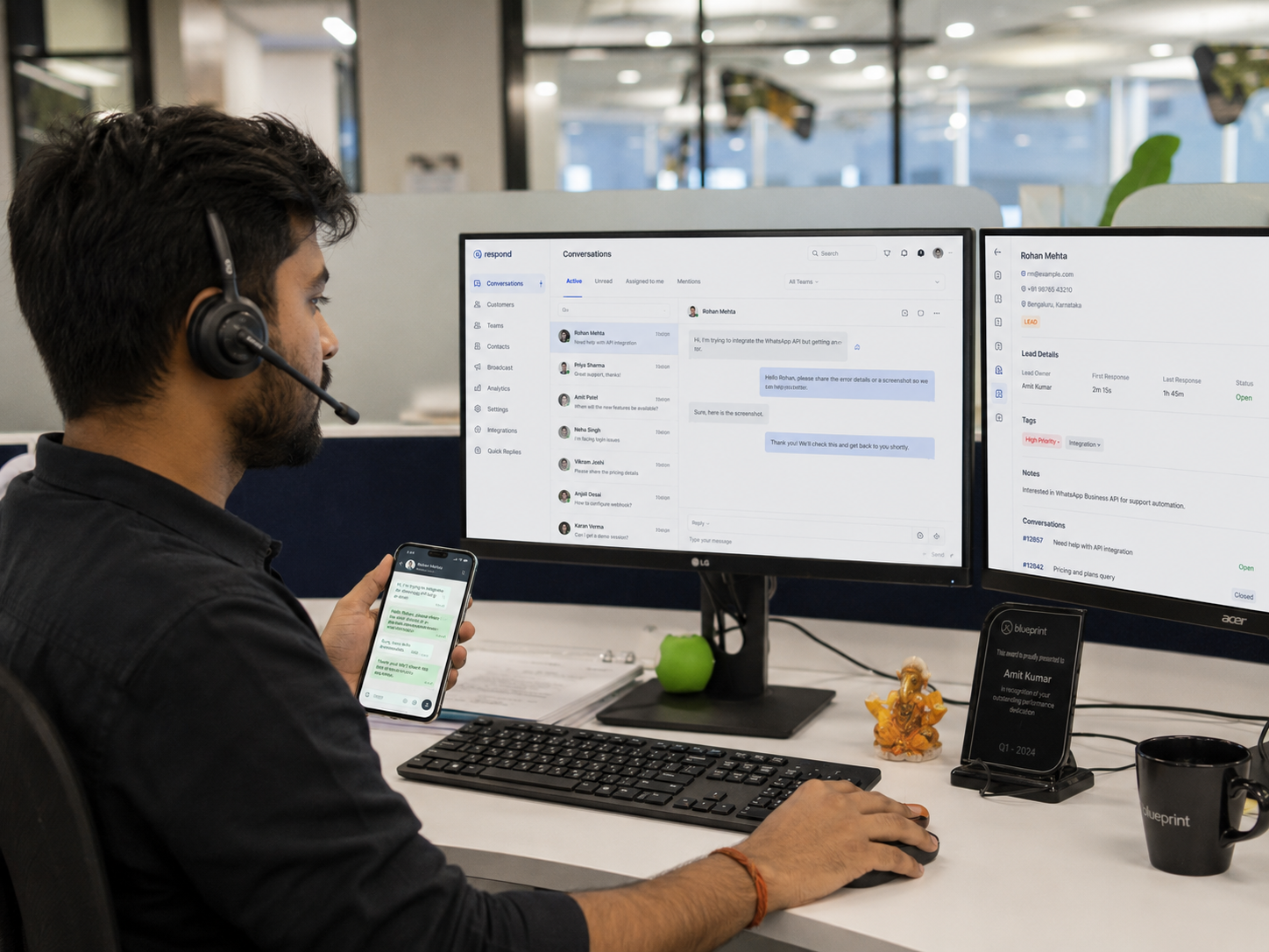 WhatsApp Business API in action for an Indian business